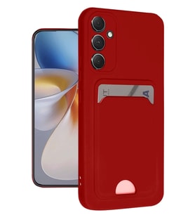 Galaxy A16 5G Kılıf Kelvin Kartvizitli Silikon - Kırmızı