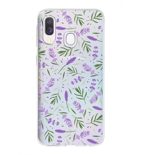 PrintiFy Samsung Galaxy A40 ile Uyumlu 1mm Slim Fit Water Color 3 Baskılı Şeffaf  Kılıf