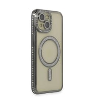 13 Kılıf Joke Simli Magneticsafe Kılıf - Gri