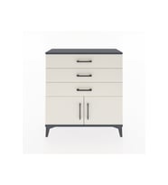 Arges Şifonyer Tek Raflı 3 Çekmeceli 2 Kapaklı 88x30x96 Antrasit-Aytaşı