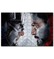 Cakapuzzle Marvel Avengers İç Savaşı Kaptan Amerika Puzzle Yapboz MDF (Ahşap) (120 Parça)