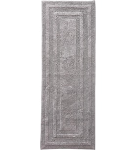 Bauer - Banyo Halısı Yolluk, Yumuşak Püsküllü Pamuk Banyo Dekoru, Süper Emici ve Hızlı Kuruma (Logan Krom Gri, 60" x 22")