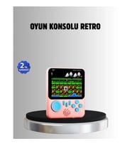 Mey İthalat® Retro Oyun Konsolu – 3.5 İnç Ekran, 666 Klasik Oyun, TV Bağlantılı