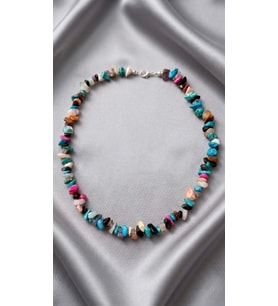 Çok Renkli Doğal Taş Kolye Sun&Shells By Özge