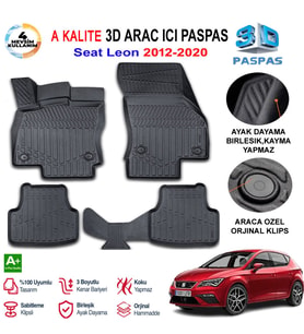 Seat Leon 3D Paspas Havuzlu Pro 2012-2020 Arası