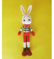 Noel Tavşanı Amigurumi Organik Oyuncak