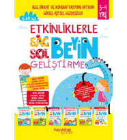 Etkinliklerle Sağ Beyin Sol Beyin Geliştirme (3-4 Yaş), 6’lı Set