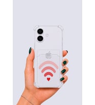 iPhone 17 Kartlıklı Aşk Sinyali Desenli Kılıf