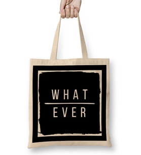 Whatever Slogan Bez Çanta Uzun Saplı