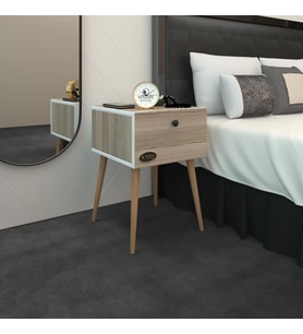 Kenzlife komodin tora crd 60*39*39 komidin ahşap ayaklı kitaplık ayakkabılık kapaklı arkalıklı (Karışık)