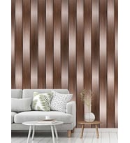 Dreamwall Ahşap Lambri Desenli Isı Ve Ses Yalıtımlı Sağlıklı Tekstil Duvar Kağıdı (Kahverengi)