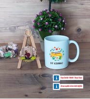 Öğretmenler Günü Hediyesi Kupa Bardak Beyaz ve Fotoğraflı Ahşap Anahtarlık Hediye (Model 1)