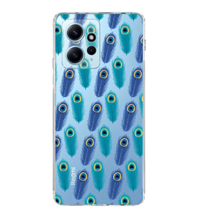 PrintiFy Xiaomi Redmi Note 12 4G ile Uyumlu 1mm Slim Fit Nazar Boncuğu 4 Baskılı Şeffaf  Kılıf