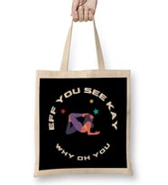 Eff You See Kay Why Oh You YOGA Bez Çanta Uzun Saplı