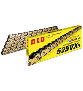Did 525-120Vx3 2023-2024 Suzuki GSX 8S Uyumlu Zincir Vx3 Xring Gold (Sarı) Renk