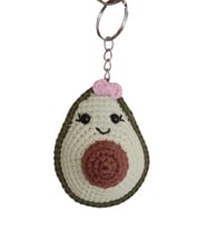 Maskot Avokado Amigurumi Organik Anahtarlık Oyuncak