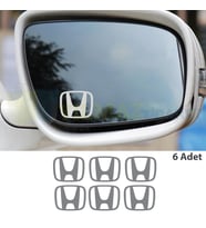 Honda Logo Arma Dikiz Yan Ayna Oto Sticker Yapıştırma Etiket 6 Adet 3 Cm