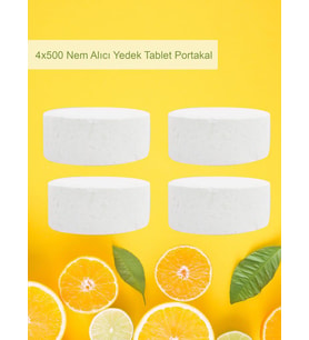 2 Adet 2x500 gr Nem Alıcı Rutubet Ve Küf Önleyici Yedek Tablet Portakal