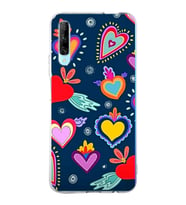 PrintiFy Huawei P Smart Pro ile Uyumlu 1mm Slim Fit Retro Renkler 3 Baskılı Şeffaf  Kılıf