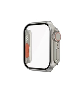 Apple Watch 7 41mm Uyumlu - Watch Ultra 49mm Kasa Dönüştürücü ve Ekran Koruyucu Zore Watch Gard 27 (Gri)