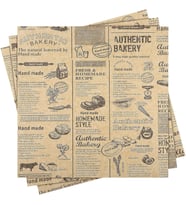 Vintage Gazete Desenli Yağlı Sunum Kağıdı – Hamburger, Sandviç ve Patates Servis Kağıdı – Yağ Sızdırmaz Baskılı Gıda Sarma ve Tepsi Altlığı - 50 Adet