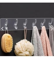 5'li Şeffaf Süper Yapışkan Askı, Banyo, Mutfak Düzenleyici Askı, Kendinden Yapışkanlı