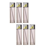 0.3 Kalem Ucu 2H 60 mm 6 Paket 0,3 Min Kalem Uç Teknik Kalem Yedeği Mono Tombow 2H 60 mm 6 Paket (Siyah)