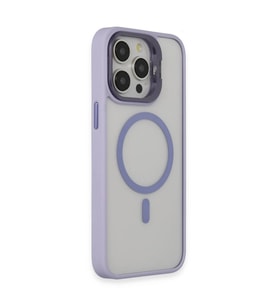 Joko  İphone 15 Pro Kılıf  Lens Magsafe Standlı Kapak - Lila