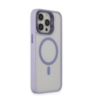 Joko  İphone 15 Pro Kılıf  Lens Magsafe Standlı Kapak - Lila