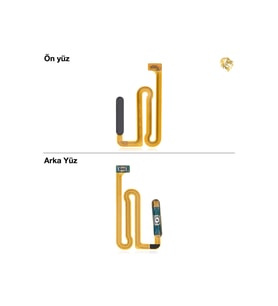 Uyumlu Galaxy A14 Orjinal Parmak İzi Filmi Siyah Orijinal Parmak izi film kablosu parmak izi sensörü filmi home tuşu film kablosu touch id film kablos
