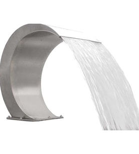 Havuz 17440 şelale 500-600 mm 304 kalite 1,2 mm Kobra Paslanmaz çelik El Yapım (Gri)
