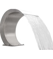 Havuz 17440 şelale 500-600 mm 304 kalite 1,2 mm Kobra Paslanmaz çelik El Yapım (Gri)