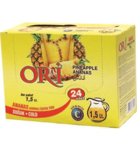 ORİ ANANAS AROMALI SOĞUK İÇECEK TOZU 9 GR X 24 PAKET