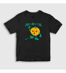Presmono Unisex Çocuk Siyah Pumpkin Helloween T-Shirt 149459tt