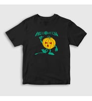 Presmono Unisex Çocuk Siyah Pumpkin Helloween T-Shirt 149459tt