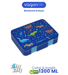 1300 ML Tek Kat Sızdırmaz,Karışmaz 4 Bölmeli Çocuk Beslenme Kutusu -FFB091-1300