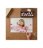 Köpük Banyosu Yapan Kadın Tasarımı 240 parça Ahşap Puzzle Ahşap Kutuda MP00625