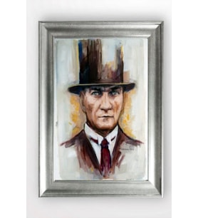 Gümüş Çerçeveli Atatürk Tablo cv1210