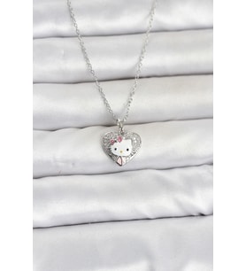 316L Çelik Zincir Gümüş Renk Kitty Model Kolye