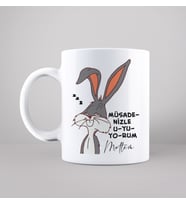 Müsadenizle Uyuyorum ( Bugs Bunny) Tasarmlı Kupa Kişiye Özel