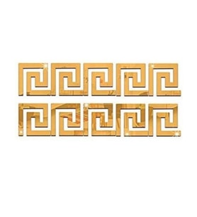 Dekoratif LABIRENT BORDÜR 20adet  GOLD Pleksi Dekor Ayna 7x7cm Tavan Antre Mobilya