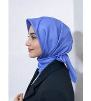 Armine Lila Düz Renk Tivil İpek Eşarp 10D02 - 84
