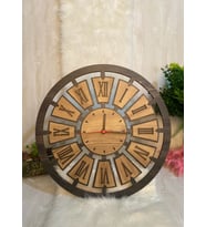 Kişiye Özel  Dekoratif Ahşap Duvar Saati 40 cm