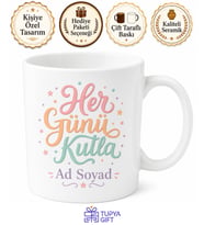Celebrate Every Day Baskılı Her Günü Kutlayanlara İngilizce Kupa Bardak Hediye