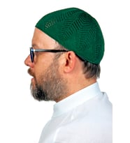 Berra Çelik Örme Dantel Namaz Takkesi Yeşil 1 Adet