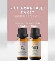 2'li Avantajlı Set Portakal & Itır Saf Aromaterapi Uçucu Yağ Buhurdanlık Masaj Spa Cilt Ve Saç 20 Ml