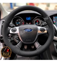 Ford Kuga Mk2 Dikme Direksiyon Kılıfı Premium Komple Delikli Deri Siyah Dikiş 2012-2019
