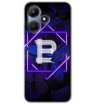 İnfinix Hot 30i Kılıf HD Desen Baskılı Kılıf - Dark Neon Yaprak B Harfi
