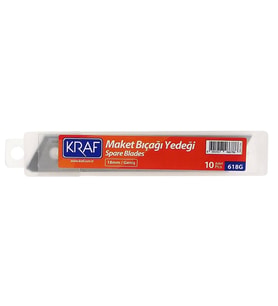 KRAF METAL MAKET BIÇAĞI GENİŞ YEDEĞİ 10'LU 618G