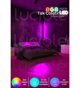 Şerit LED Uzaktan Kumandalı Led Lamba - Yatak Üstü, Tv Yanı ,oturma Odası - Rgb Çok Renkli Ledap13